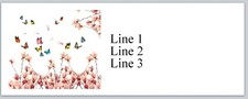 Personalized Address Labels Pink Flowers  Butterflies  JX 555 