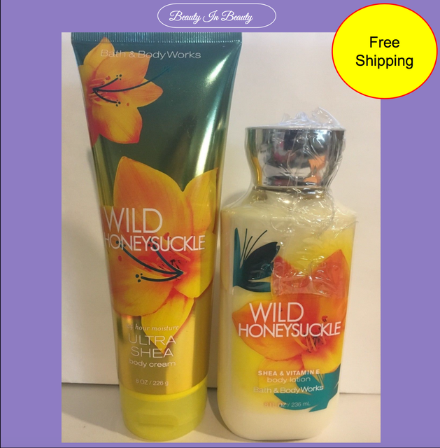 Bath & Body Works Wild Honeysuckle 8 Oz Ultra Shea Cream Signature 2015
