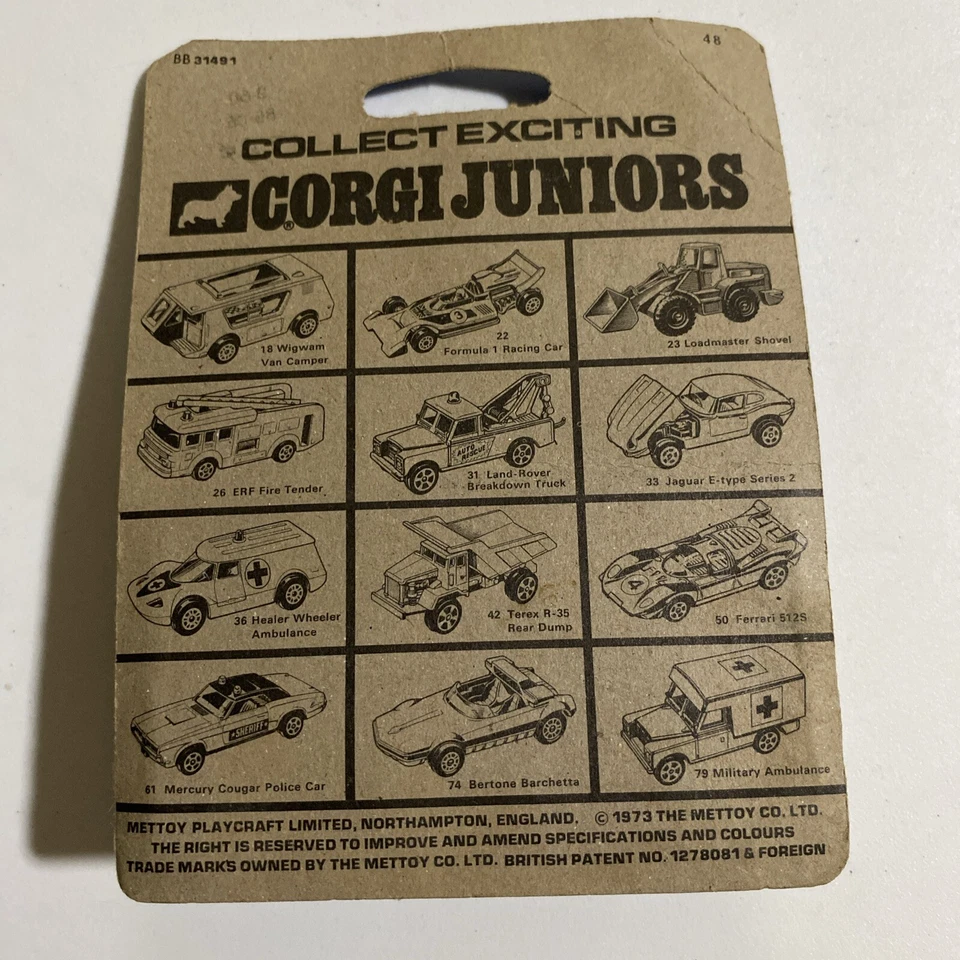 Corgi Juniors 6 Range Rover Police Vehicle Vintage Diecast Toy On Card - Image 4 of 4