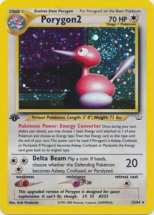 Porygon2 - 12/64 - Pokemon Neo Revelation 1st Edition Holo Rare Card WOTC LP