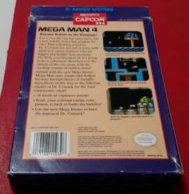 MegaMan 4 Nintendo 1992 AUTHENTIC Mega Man 4 NES Actual pictures READ/LOOK WELL!