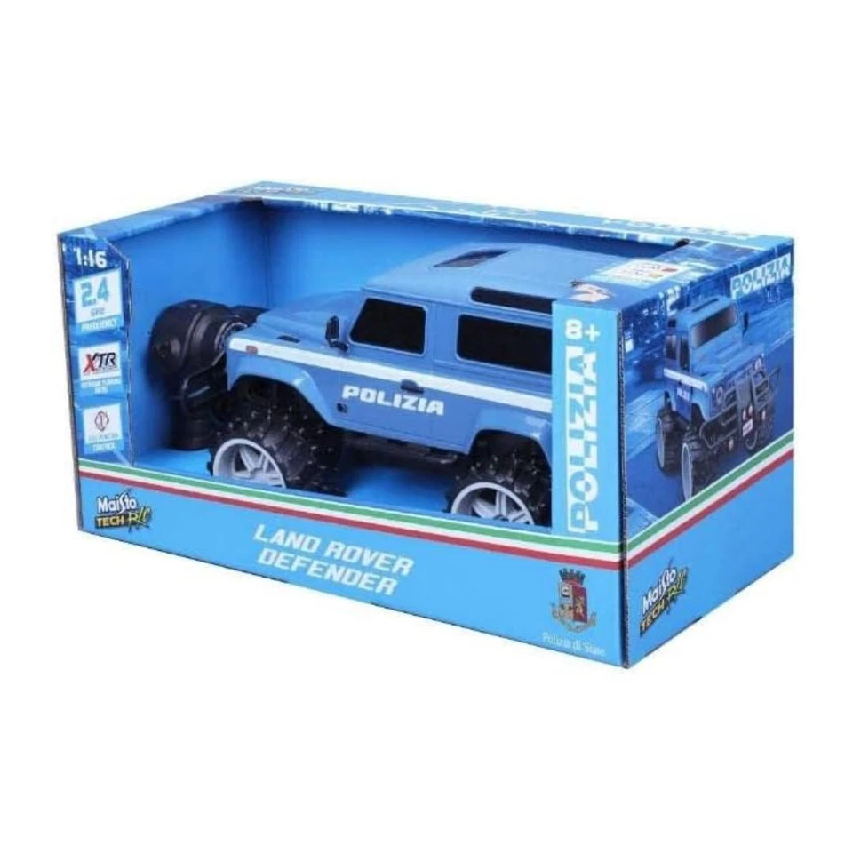 Bburago Maisto Tech - Land Rover Defender Polizia - Scala 1:16 - Radiocomando - Immagine 2 di 2