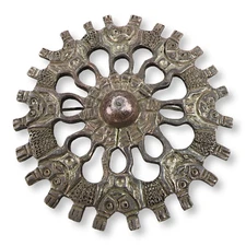 Large Vintage 900 Silver Ecuador Brooch Pin or Pendant