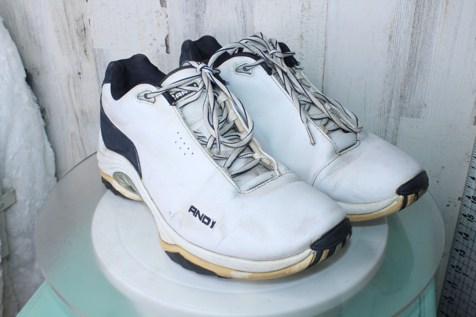 Navy Blue White Sneakers Men's Shoes 