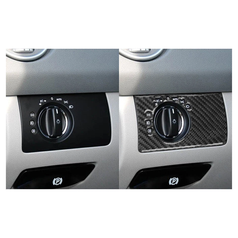 Cubierta embellecedor faro control tipo B fibra de carbono 06-11 para Mercedes Benz clase M Foto 2 de 4