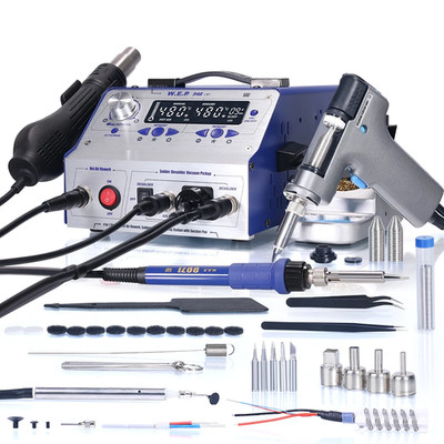 WEP 948-II 4-in-1 Soldering & Desoldering Rework Station Digital Vacuum Pump ESD