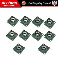 10PC UCF208-24 Pillow Block Flange Bearing 1-1/2" Bore 4 Bolt Solid Base