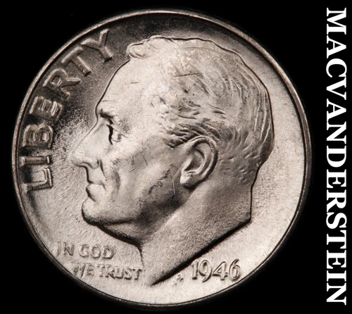 1946-D Roosevelt Dime- Silver Choice Gem Brilliant Uncirculated  #i4083
