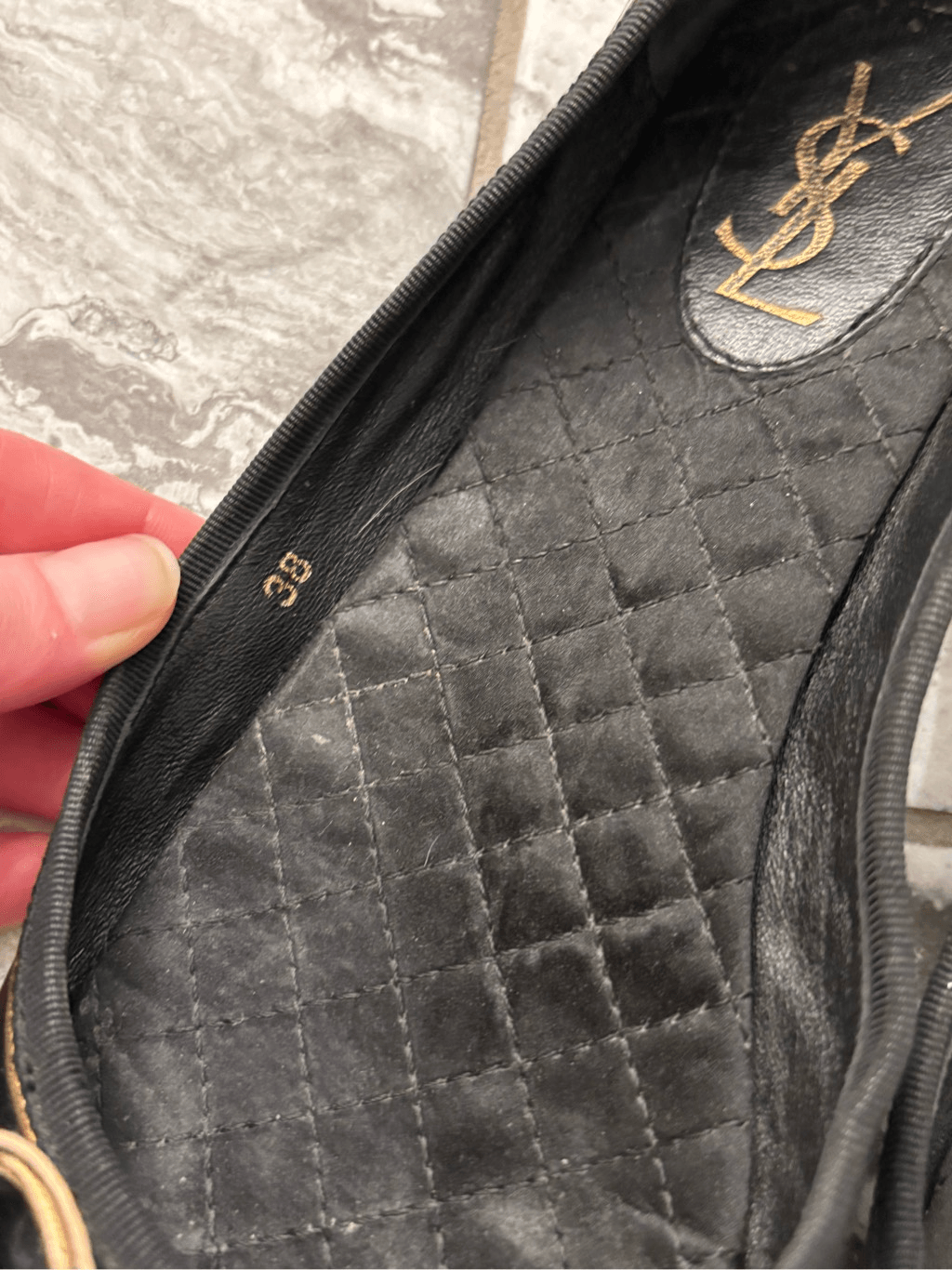 SAINT LAURENT Ballerine quasi nuove YSL in vernice $795 taglia 38 7 5