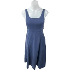 Kit and Ace Women's Blue Sleeveless Cutout Bow Tie Back Maxi A-Line Dress Size 2