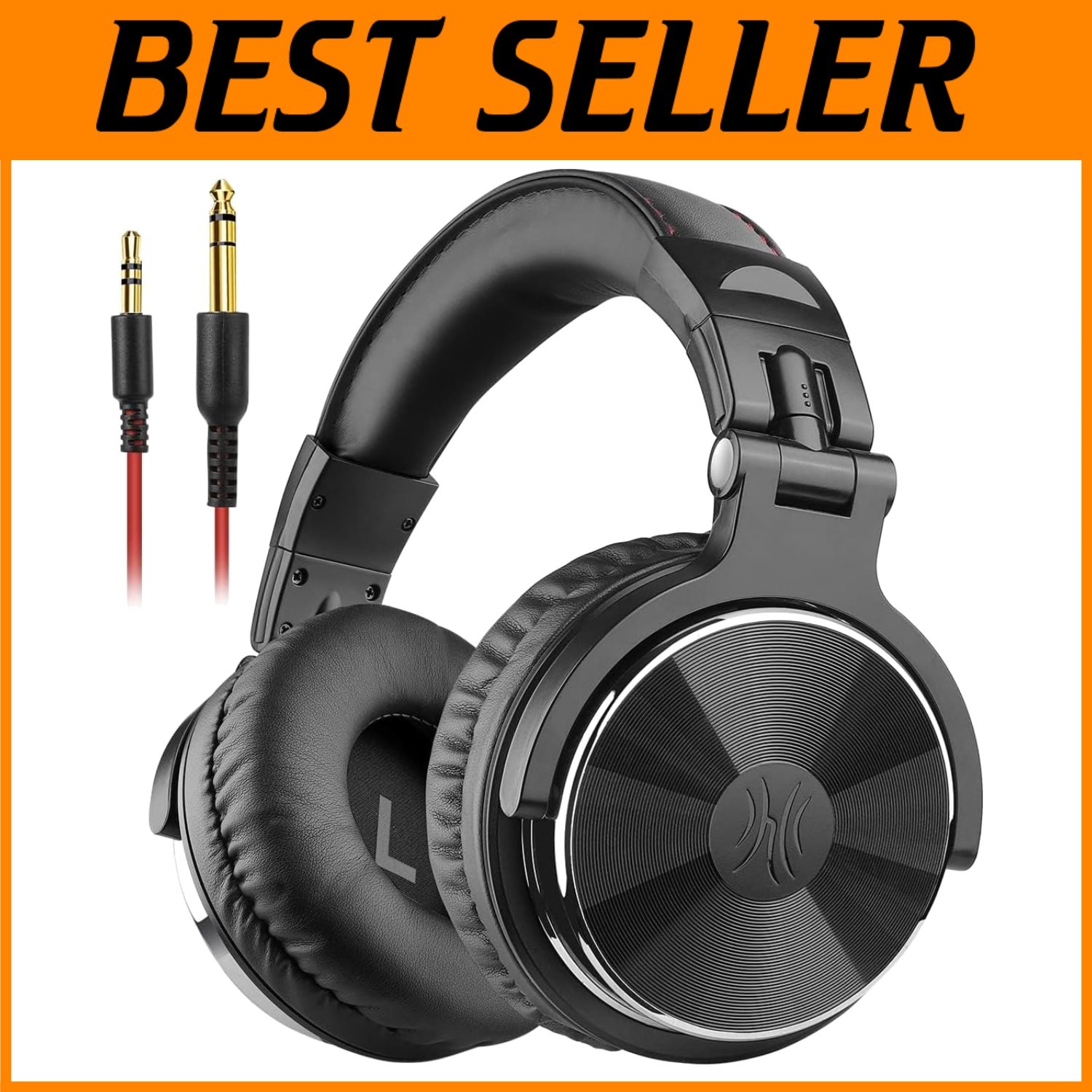 Comfortable Over-Ear Studio Headphones with Swiveling Cups for DJs & Musicians