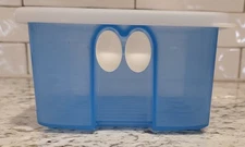 VTG Tupperware FridgeSmart BLUE Vented Container 3993A-2 w/ Lid 3994A-3, 4.5 Cup