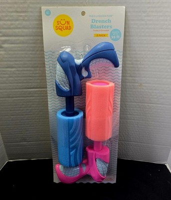 Two packages of 2 Sun Squad Max Liquidator Squirt Water Drench Blaster Total 4
