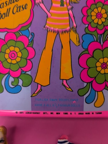 6 Zoll Vintage 1971 Puppenkoffer & unmarkierter blonder Dawn Clone mit zusätzlichen Outfits #u - Bild 5 von 21