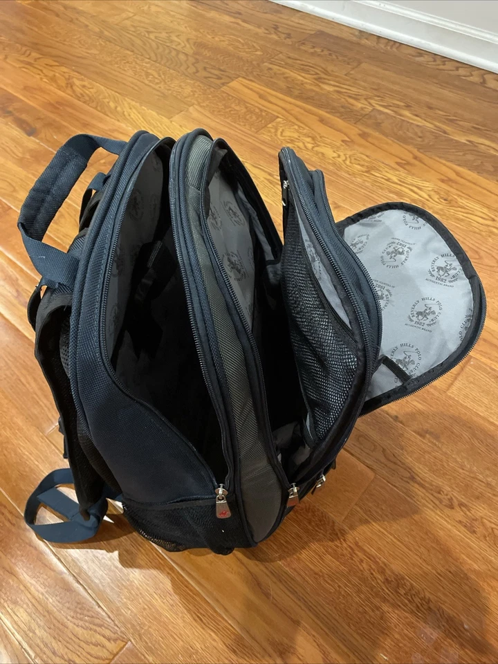 Beverley Hills Polo Club 1982 Backpack Blue And Grey 16 H X 20 L X 6.5 W - Image 2 of 4