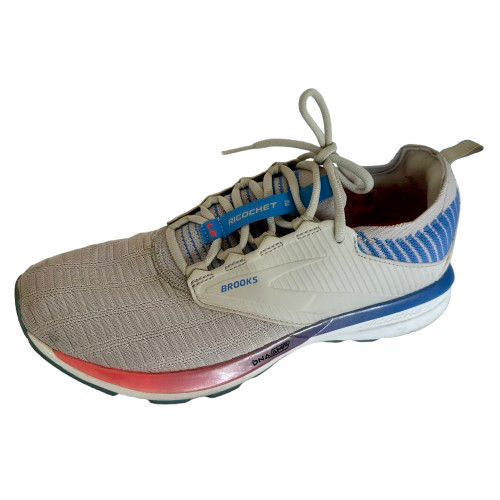 Brooks Ricochet 2 Womens Running Shoes Grey Blue Orange Size 8.5 DNA AMP