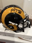 Marshall Faulk Rams Autographed Signed 1981-1999 Throwback Mini Helmet Beckett