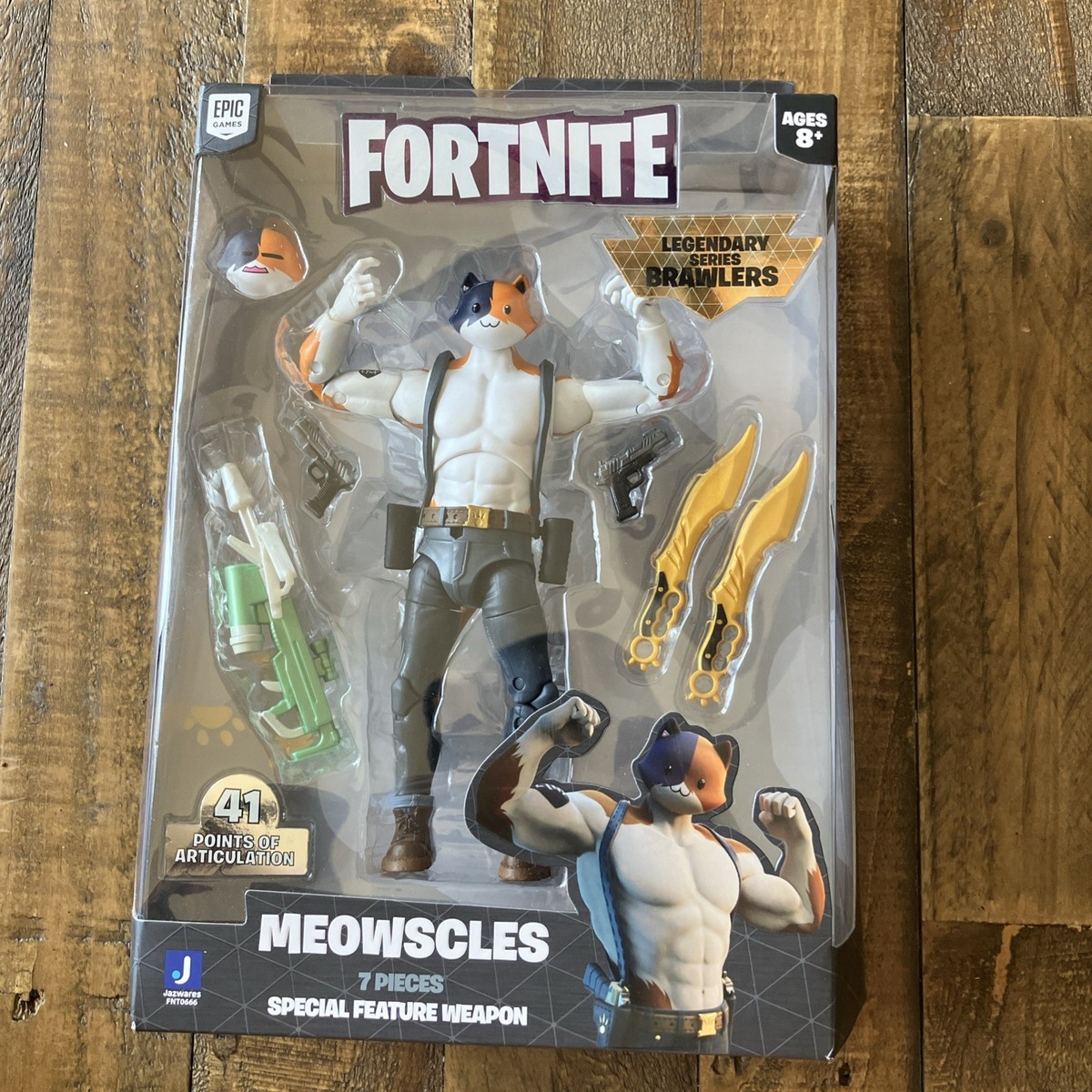 Fortnite LEGENDARY Meowscles ニャッスル フィギュア Fortnite Meowscles Legendary Series Brawlers Epic Games