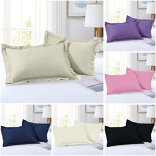 2x Oxford Pillowcase Cover 100% Poly Cotton Super Soft Bedroom pillow Pair Pack