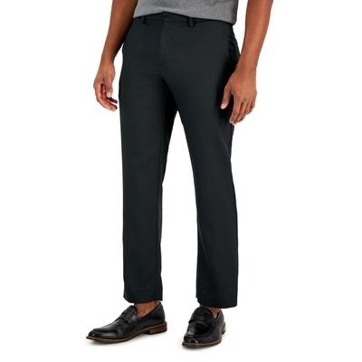 Мужские модельные брюки Perry Ellis Portfolio Modern fit 3330 черные однотонные 3490₽