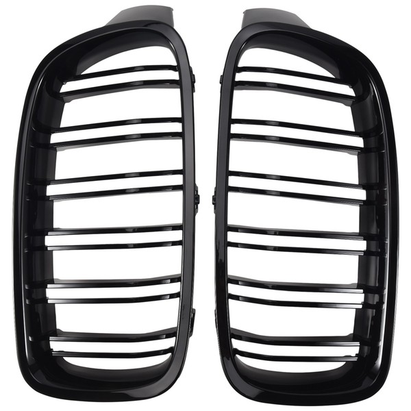 GläNzend Schwarz Auto Front Nieren Gitter Gitter FüR- 3 Series F30 F31 F35 3641-image