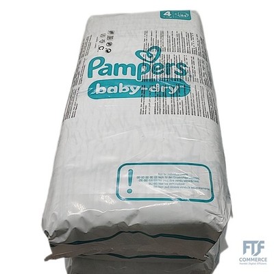 Pampers Baby-Dry Größe 4, 108 Windeln, 9 kg - 14 kg, für eine bequeme Nacht bis 