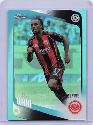 2025-26 Topps Chrome UEFA Club Competitions #61 Elye Wahi Aqua Refractor #/199