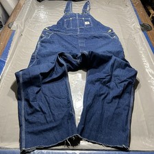 Vtg Carhartt Overalls Mens 46x29 Blue Denim Carpenter Bib USA 88FB Union Thrash