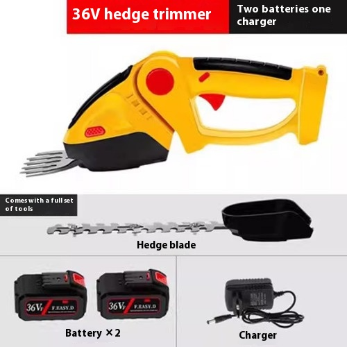 Tagliasiepi elettrico senza fili 36V/24V 2 in 1 tagliasiepi tagliaerba casa giardino strumento - Foto 10 di 10