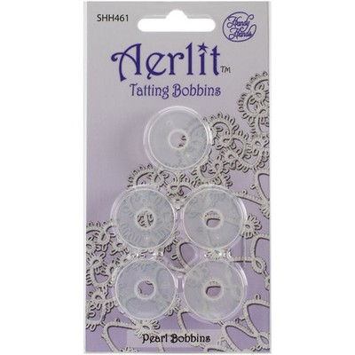 Handy Hands Aerlit Tatting Shuttle Refill Bobbins 5/Pkg-Pearl - 4 Pack