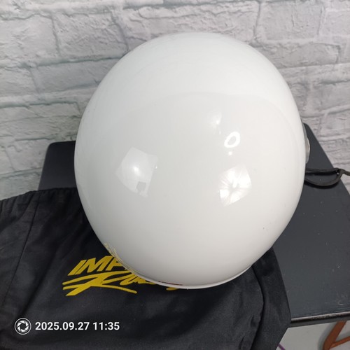 Impact Racing Full Face Helmet White XL Snell Rated with Bag Auto Racing - Picture 7 of 10