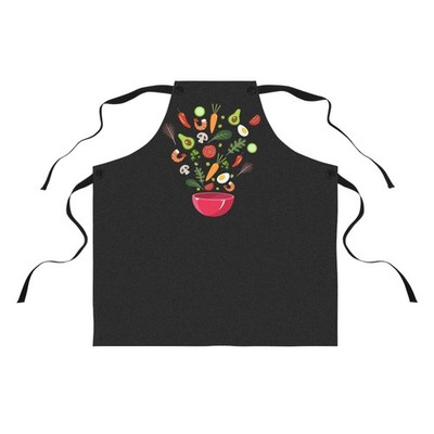 Colorful food explosion Cooking Apron, Foodie Gift, Kitchen Accessory, Culinary