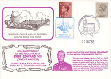 GB Commemorative Cover: 1986 King Edward VIII Abdication 50th Ann + Windsor SHS