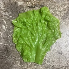 Play Food Vintage Green Lettuce Discontinued Life Size Realistic Bread Slice Sz