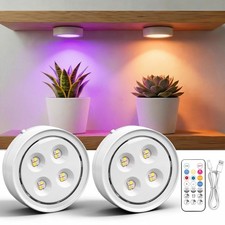 Grow Light 2 Pack Rechargeable Cordless LED 6500K Full Spectrum Timer sooogd