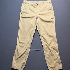 L.L. Bean Chino Pants Womens 18 M/T Khaki Brown straight leg