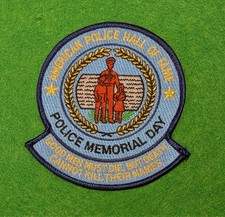 2 x vintage American Police Hall of Fame Police Memorial Day  -  patches