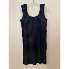 Women's A New Day Black Ribbed Knit Midi Tank Sleeveless Sundress Size XL NWT
