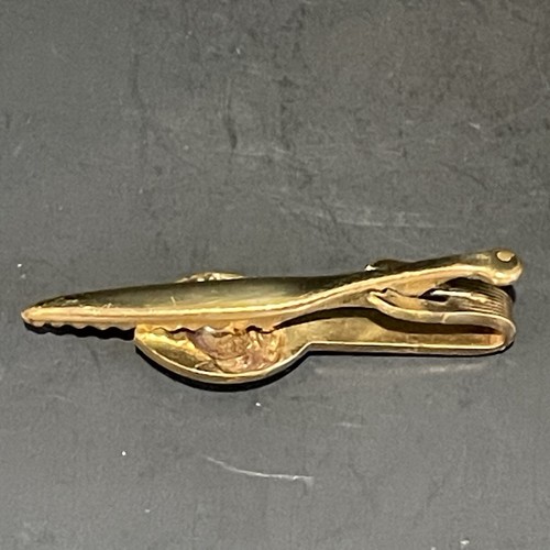 Fermacravatta uomo United States Marine Corps USMC tono oro sottufficiale vintage regalo - Foto 4 di 7