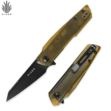 Kizer SKINNER EDC Folding Pocket Knife Tanto Nitro-V Blade PEI Handle V3725A1