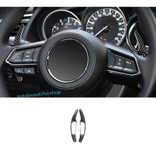For Mazda 3 Axela 14-2018 Real Carbon Fiber Steering Wheel Shifter Paddle 2PCS
