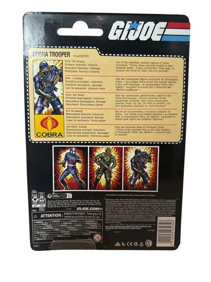 G.I. Figura de acción Joe Classified Series retro Cardback Cobra Trooper 6" Foto 4 de 4
