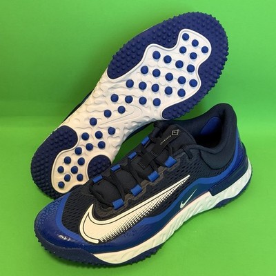 Nike Alpha Huarache Elite 4 Turf Baseball Shoes Blue DX6964-414 Men's Size 12