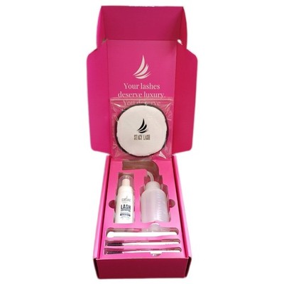 STACY LASH Lash Shampoo Kit Foaming Cleanser with Eye Lash Spoolies & Rinse Bott