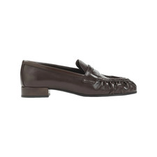 PRADA 1200 Brown Leather Loafers New And Authentic