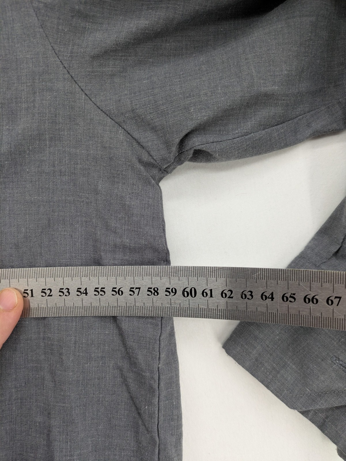Mative Herren Hemd Langarm Gr 43 Grau Anthrazit Business Freizeit Baumwolle image 6