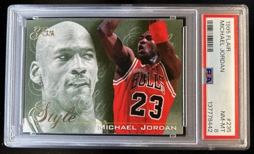1995-96 Fleer Flair Michael Jordan #235 Bulls PSA 8