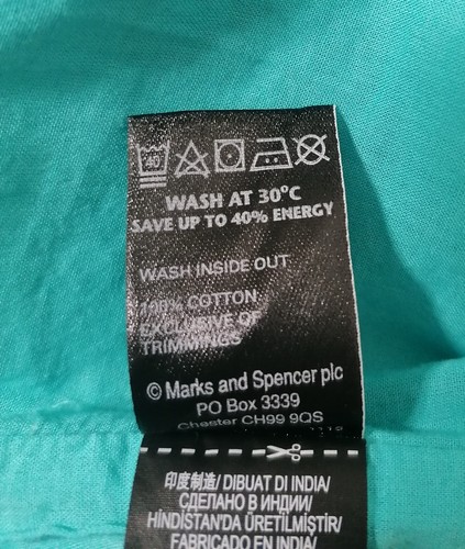 Per Una Size 18 Turquoise Broderie Cotton Dress - Picture 8 of 8