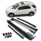 Black Aluminum Running Boards Side Steps Fit Mercedes ML W164 2005-2011