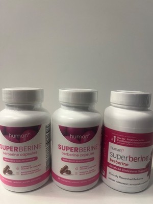3 pack HumanN SuperBerine Berberine 30 Count Exp. 01/2027